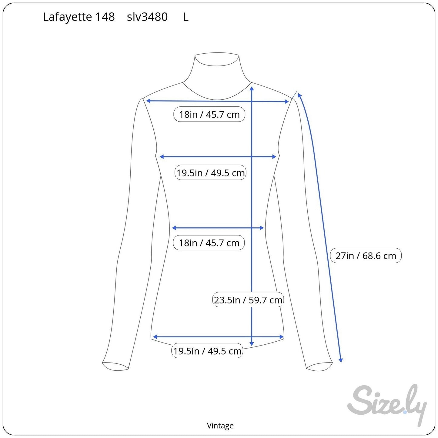 Lafayette 148 New York Womens L Light Blue Wool Turtleneck Sweater Lagenlook