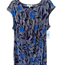 Switch Chaus New York Batik Shibori Floral Draped Jersey Flowy Sheath Dress Navy XL NWT 3 image