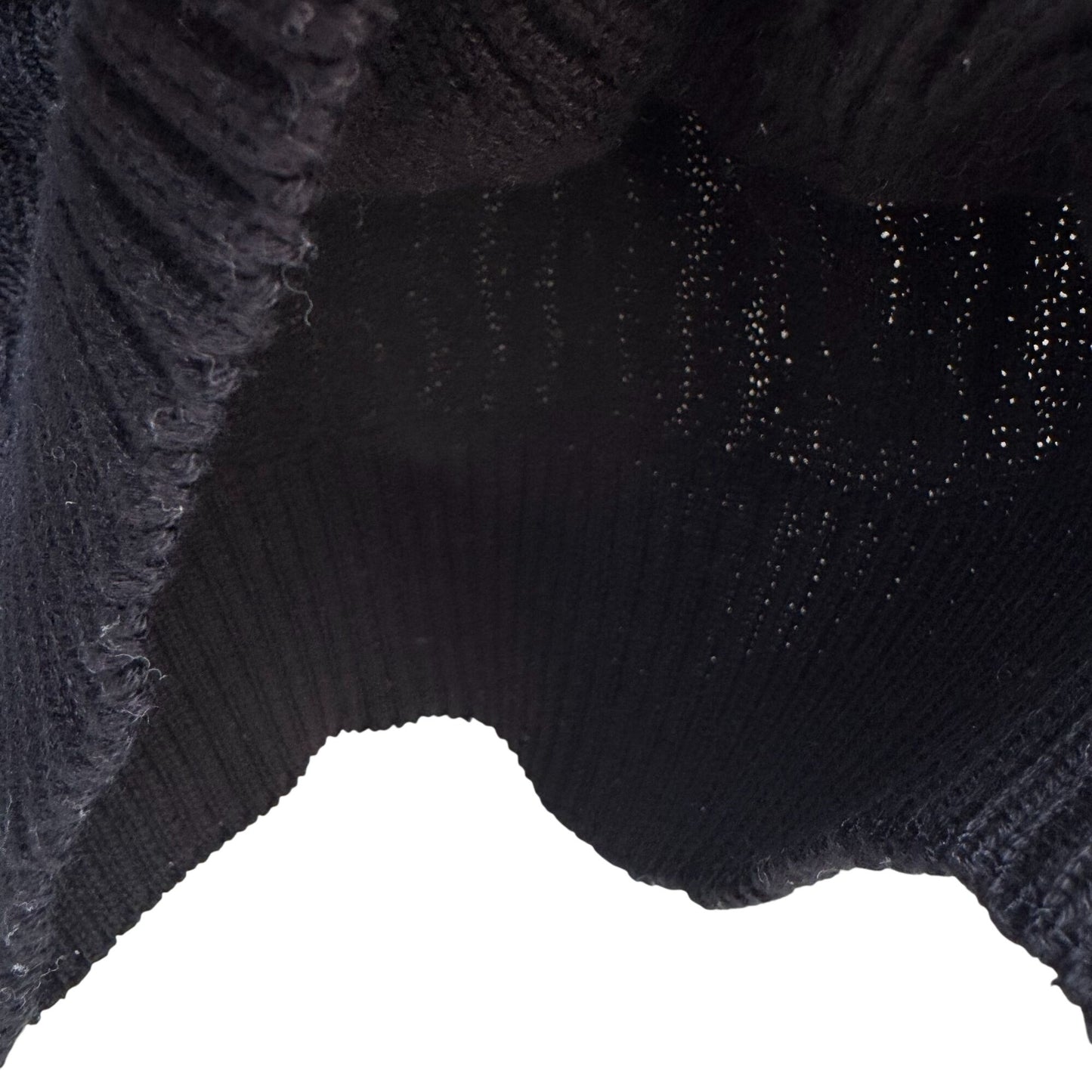Neiman Marcus Vintage Black Mercerized Cotton Sweater Womens L Tiered Wavy Knit