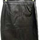 Switch Terry Lewis Classic Luxuries Black Genuine Leather Pencil Skirt 8P New T5016-030 3 image