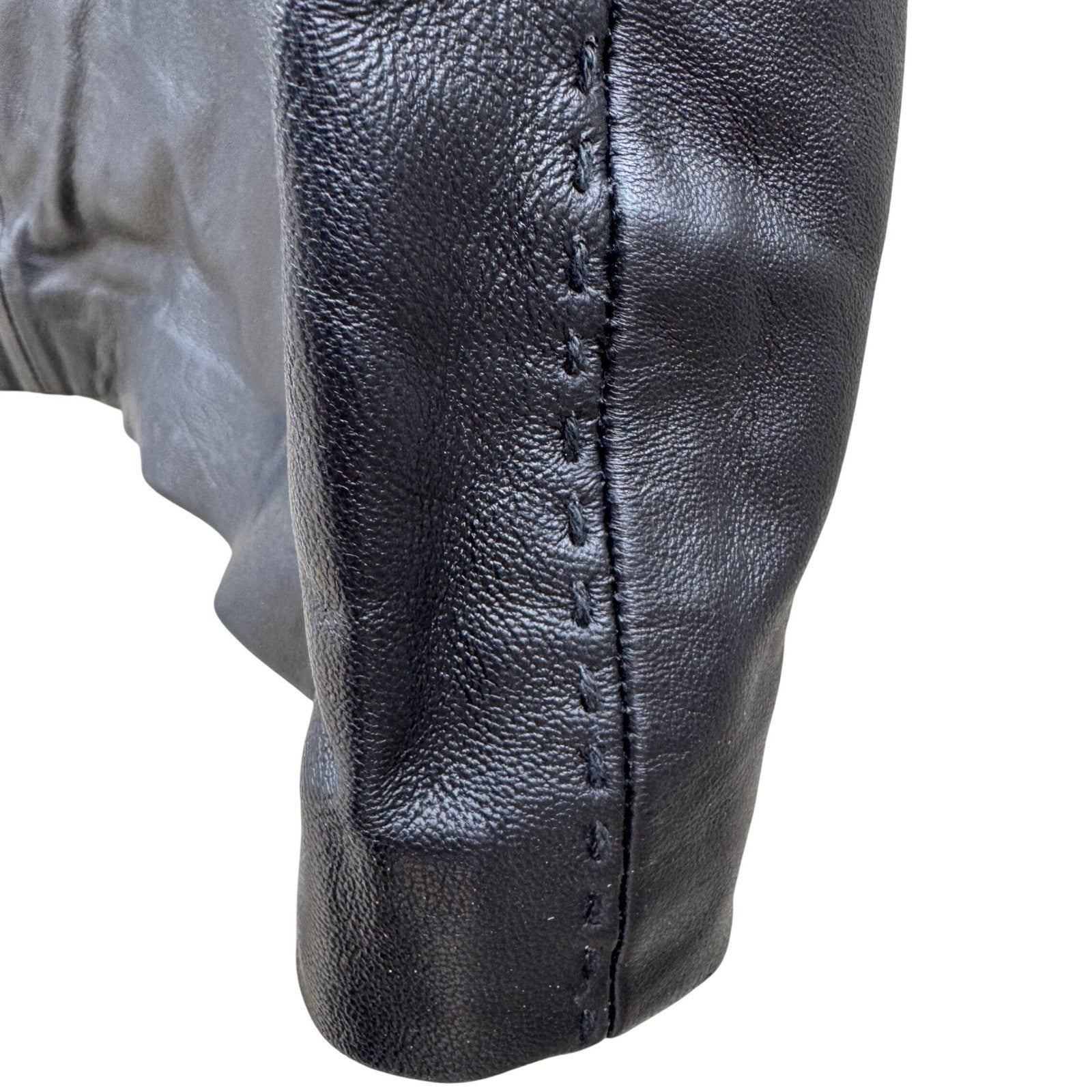 Terry Lewis Classic Luxuries Black Genuine Leather Pencil Skirt 8P New T5016-030