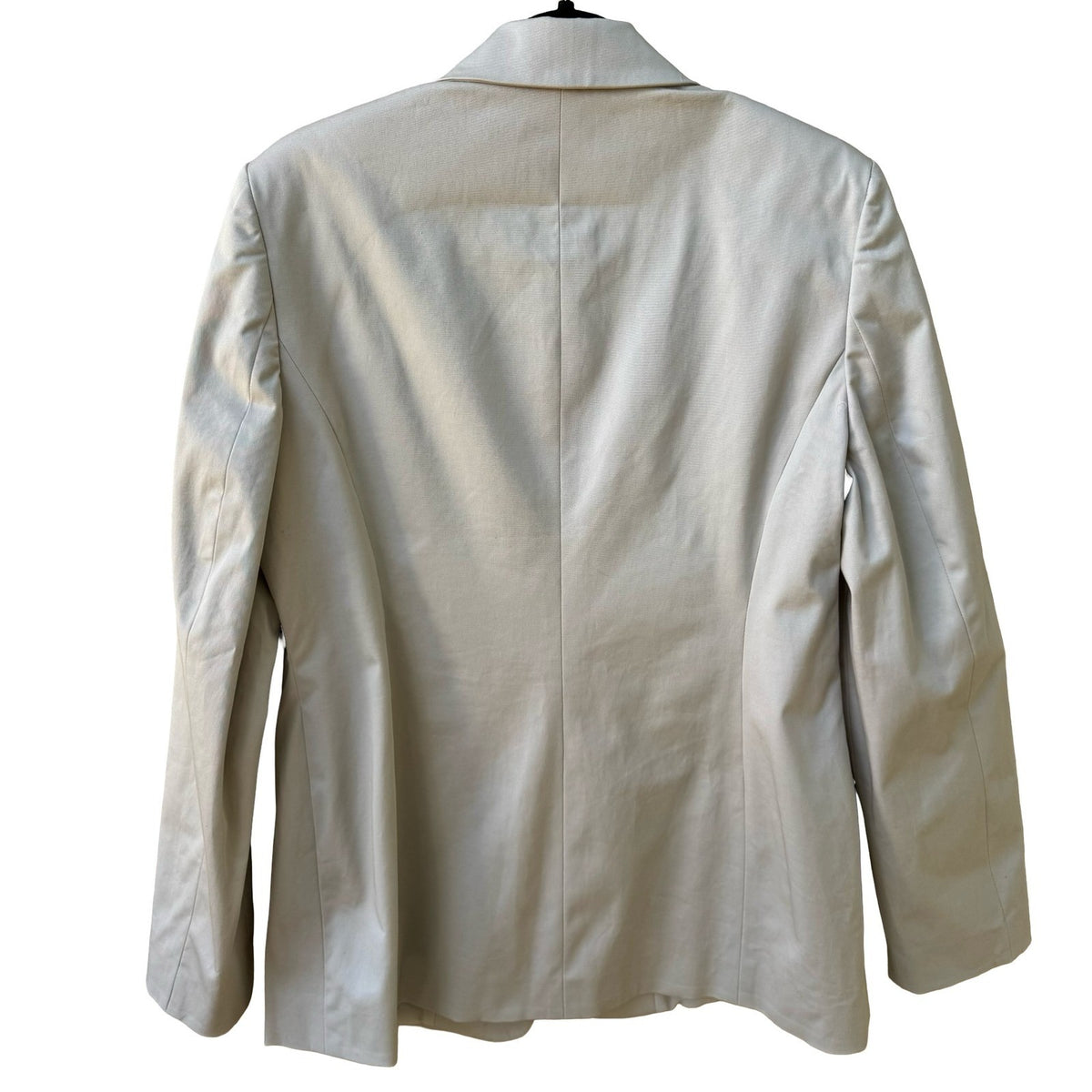 Bloomingdales Quiet Luxury Tailored Minimalist Cotton Blend Blazer Tan Womens 14