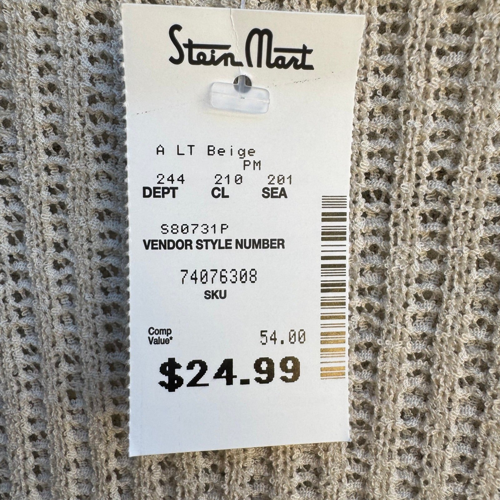 United States Sweaters Boho Coastal Minimalist Pointelle Fringe Cardigan M NWT