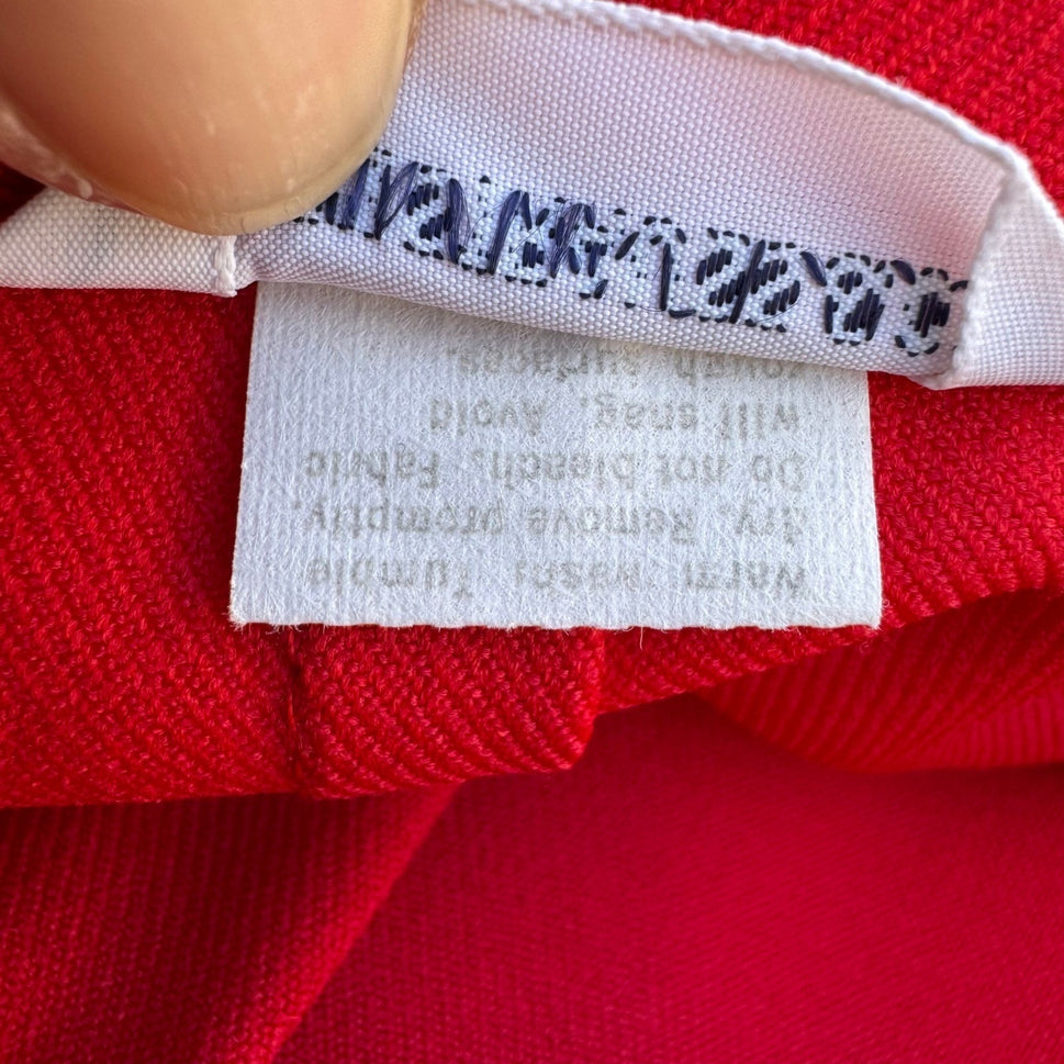 Levis Vintage 70s Red High Waisted Trousers Straight Leg White Tab Pants 26x30.5