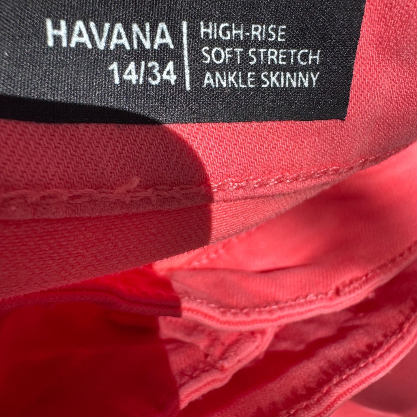 Buffalo David Bitton Havana High-Rise Ankle Skinny Jeans Soft Stretch Pink 14/34