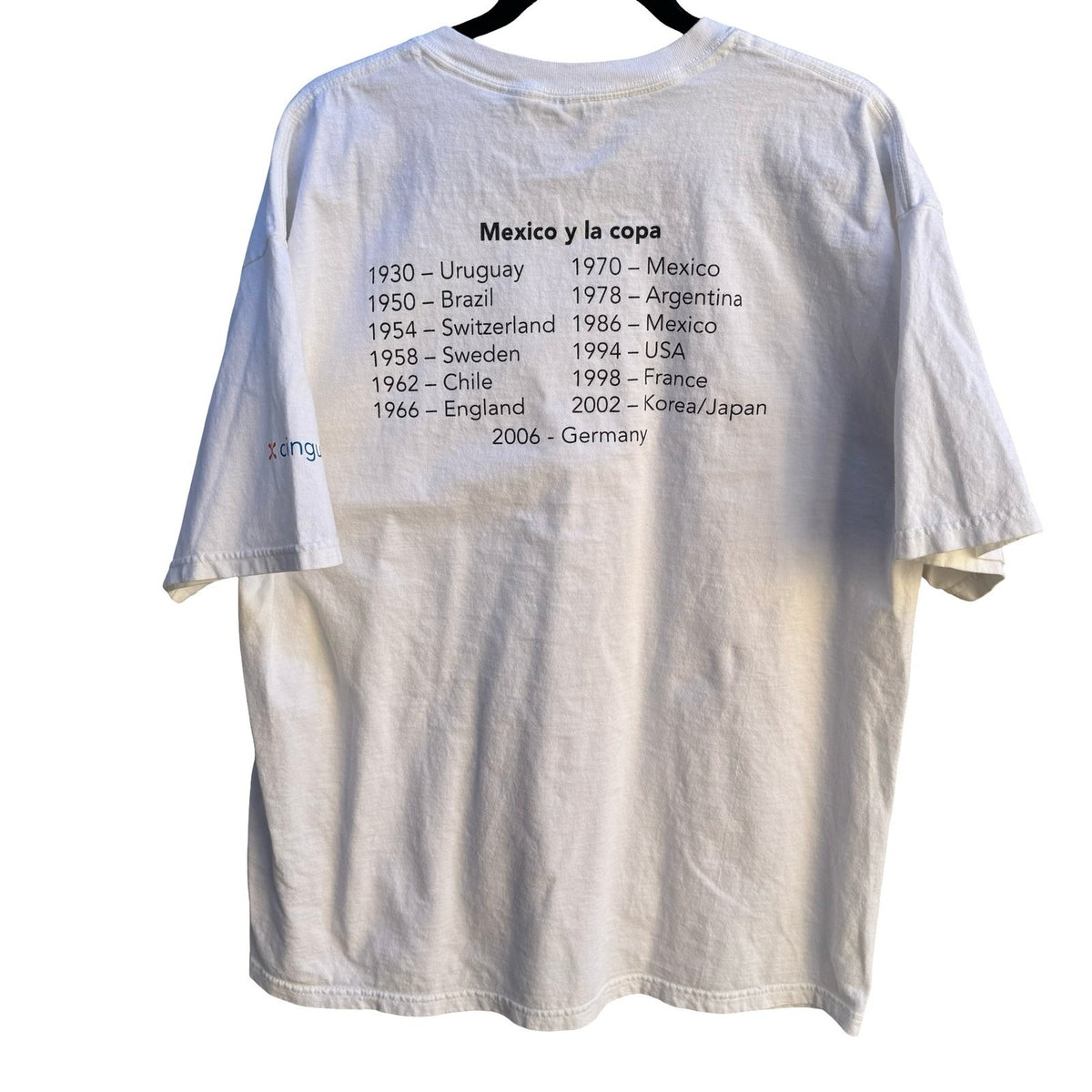 Vintage 2006 Mexico World Cup FMF Soccer T-Shirt White XL Gildan Ultra Cotton