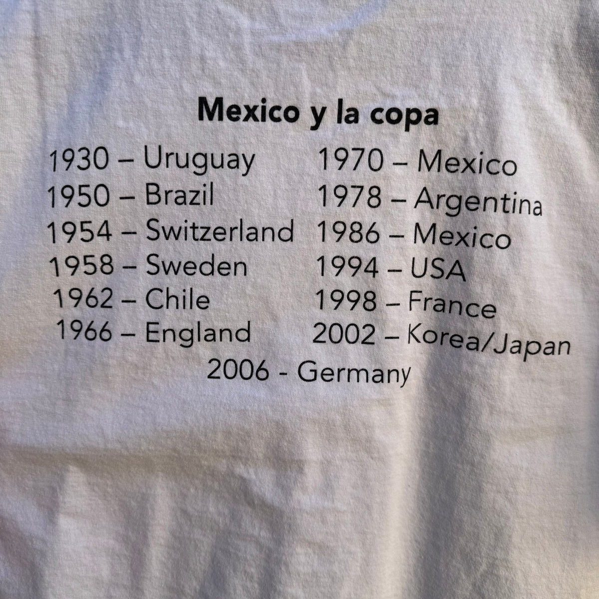 Vintage 2006 Mexico World Cup FMF Soccer T-Shirt White XL Gildan Ultra Cotton