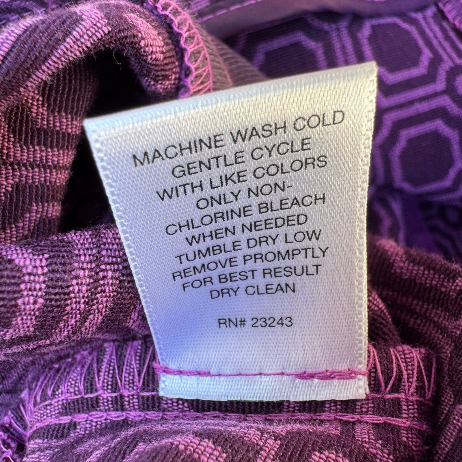 New York & Company Purple Geometric Jacquard Pencil Skirt Grosgrain Trim Size 2