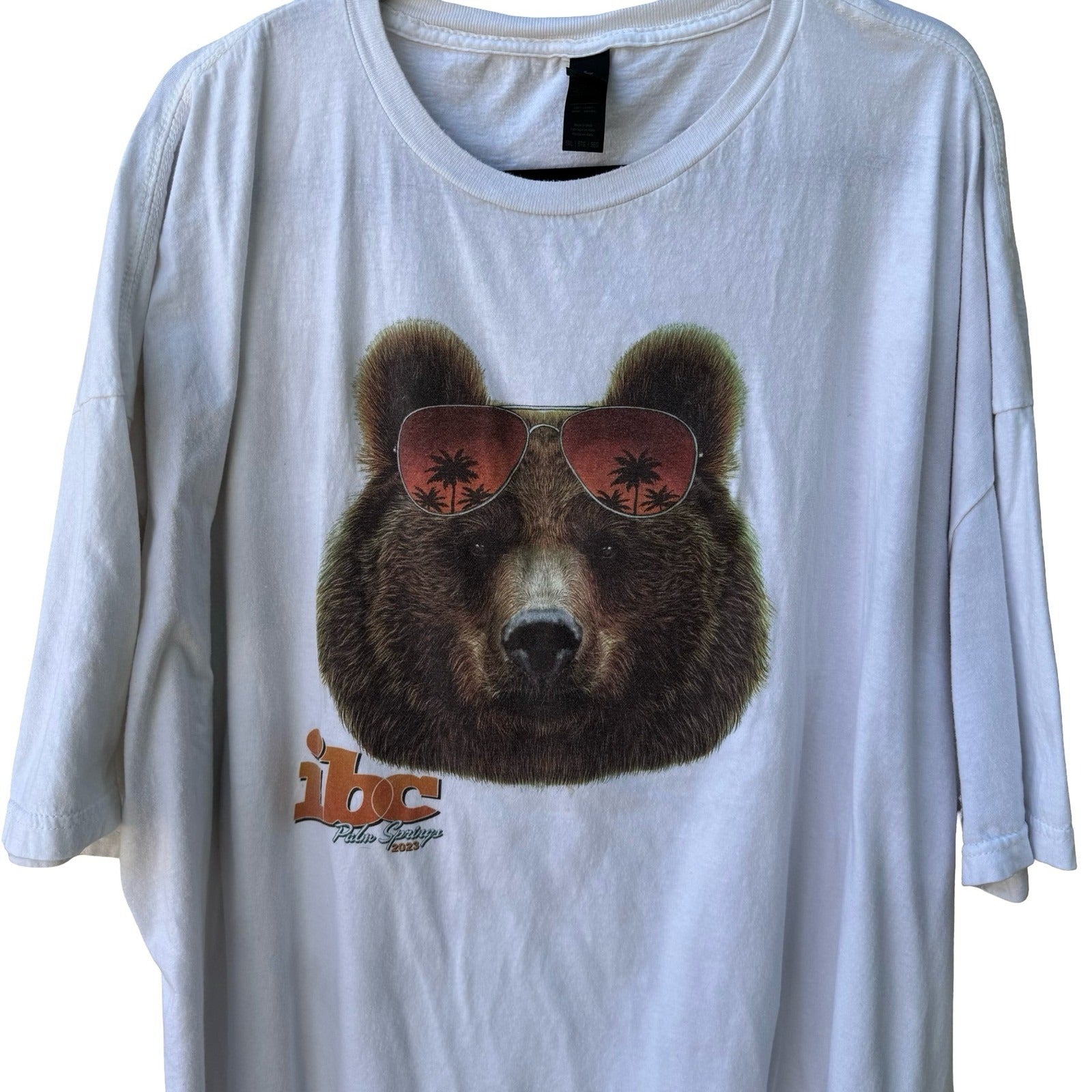 International Bear Convergence IBC Palm Springs 2023 Graphic White Tee Mens 5XL