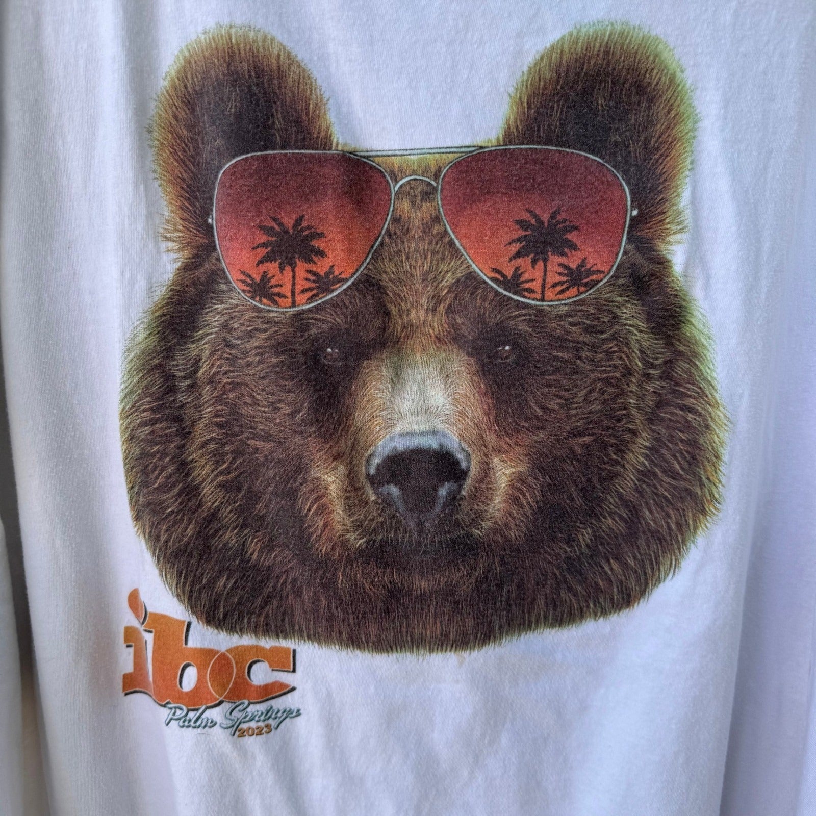 International Bear Convergence IBC Palm Springs 2023 Graphic White Tee Mens 5XL