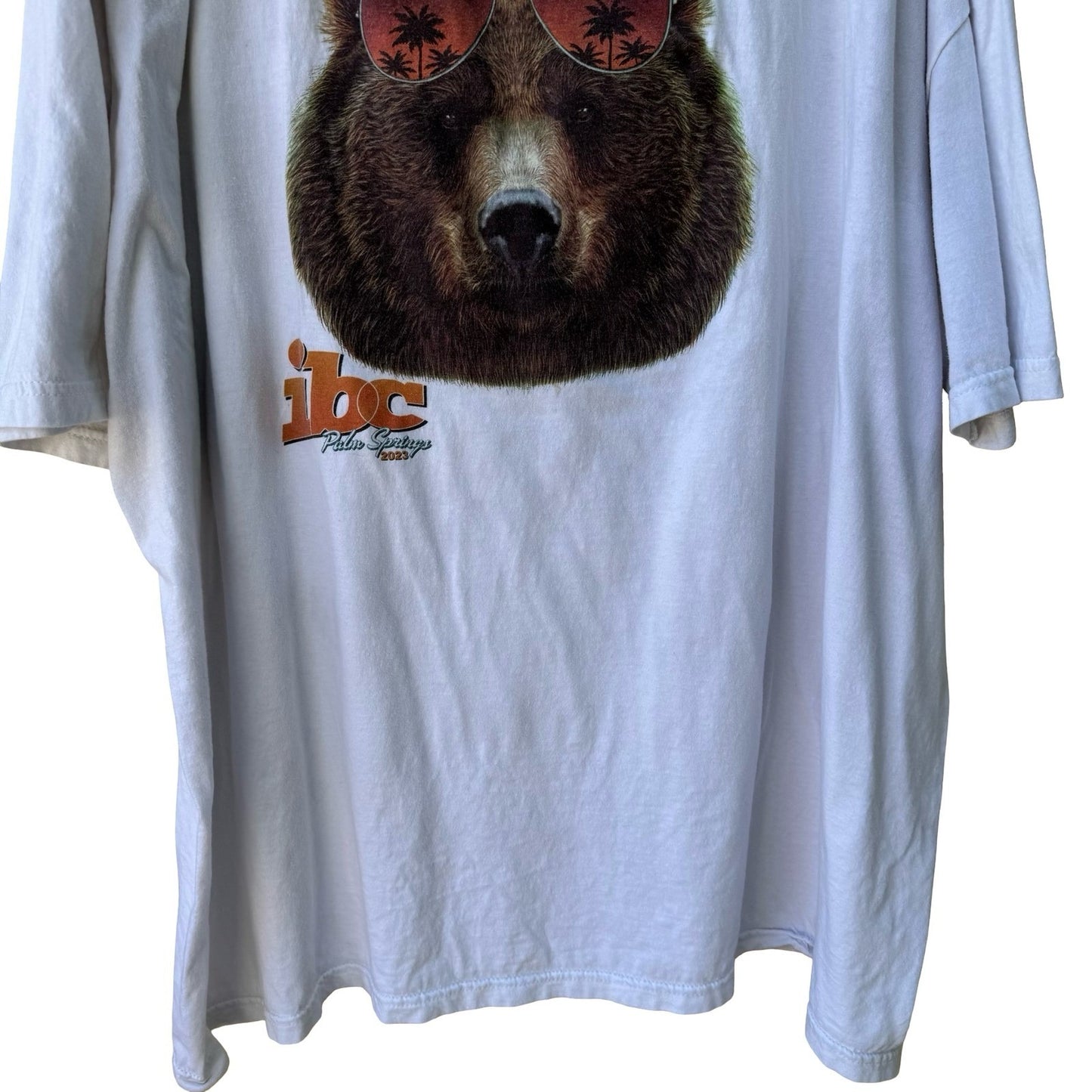 International Bear Convergence IBC Palm Springs 2023 Graphic White Tee Mens 5XL