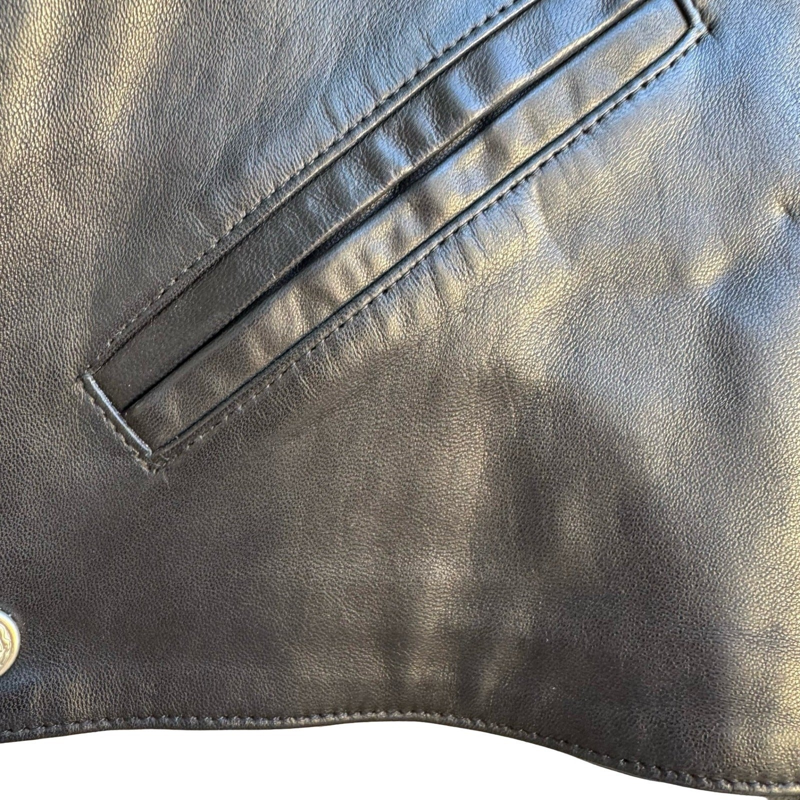 Firenze Vintage 90s Avant Garde Biker Moto Punk Leather Cropped Bolero Jacket