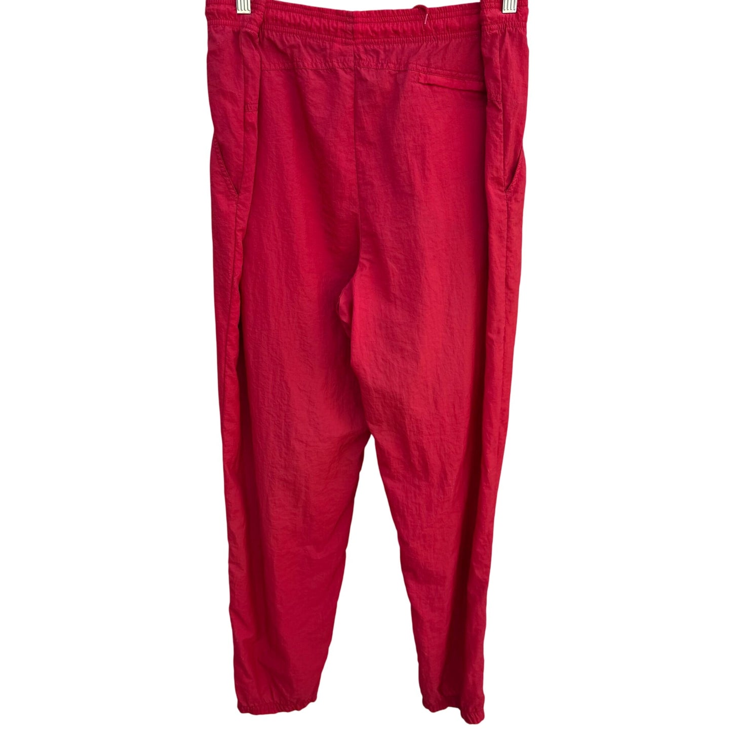 Nike Vintage Mens Red Elastic Waist Lightweight Ankle Zip Pockets Joggers Pants