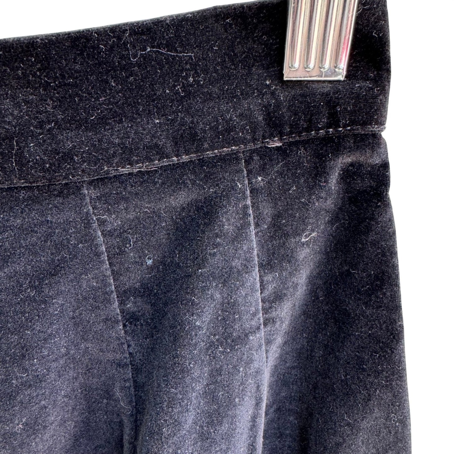 American Classics Vintage Black Velvet Pencil Party Skirt High Waisted Cotton XS