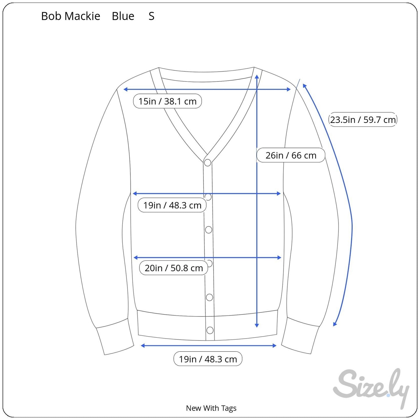 Bob Mackie Wearable Art Blue Beaded Dragonfly Design Knit Cardigan Sweater New S