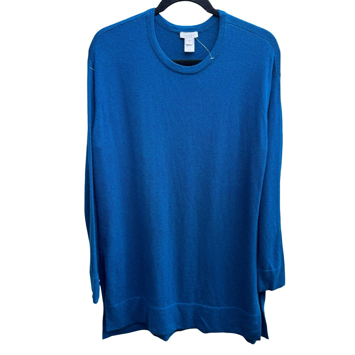 J Jill 100% Cashmere Minimalist Softcore Layering Preppy Tunic Sweater Teal M