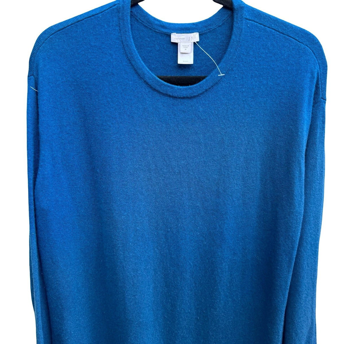 J Jill 100% Cashmere Minimalist Softcore Layering Preppy Tunic Sweater Teal M