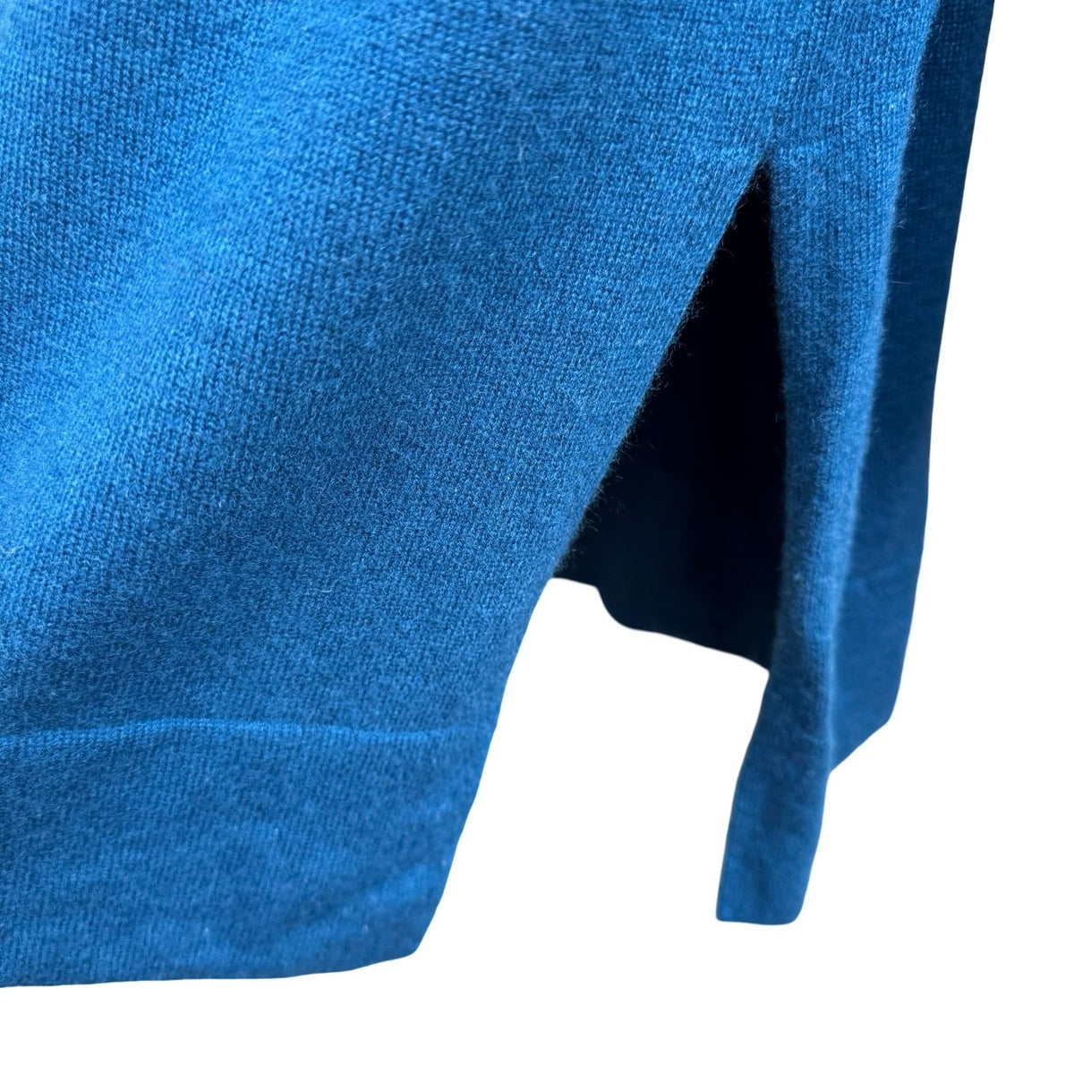 J Jill 100% Cashmere Minimalist Softcore Layering Preppy Tunic Sweater Teal M