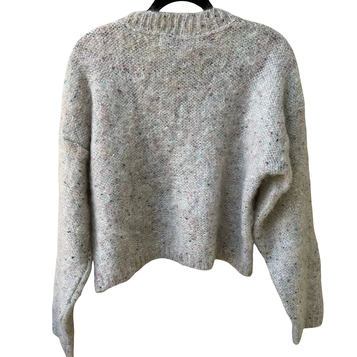 525 America Vintage Granola Girl Oversize Fuzzy Confetti Knit Cardigan Sweater M