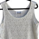 Switch Impressions Of California Vintage Womens White Lace Sleeveless Scoop Neck Top 2 image