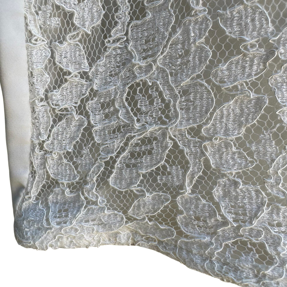 Impressions Of California Vintage Womens White Lace Sleeveless Scoop Neck Top