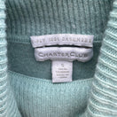 Switch Charter Club 100% Cashmere Minimalist Preppy Turtleneck Sweater Pastel Blue S 2 image