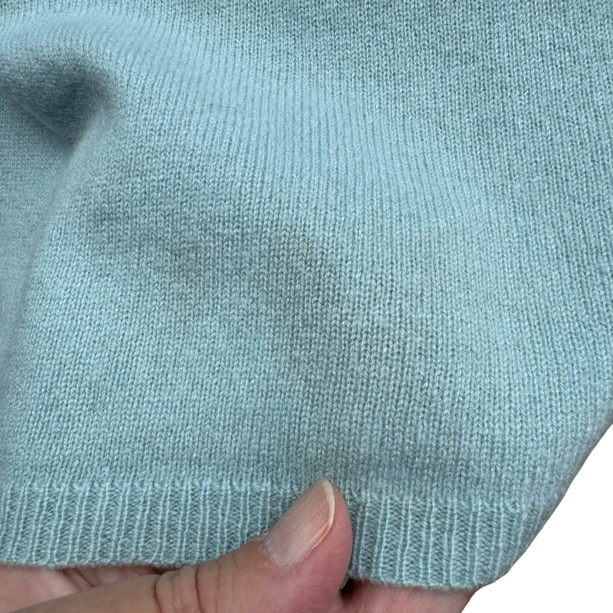Charter Club 100% Cashmere Minimalist Preppy Turtleneck Sweater Pastel Blue S