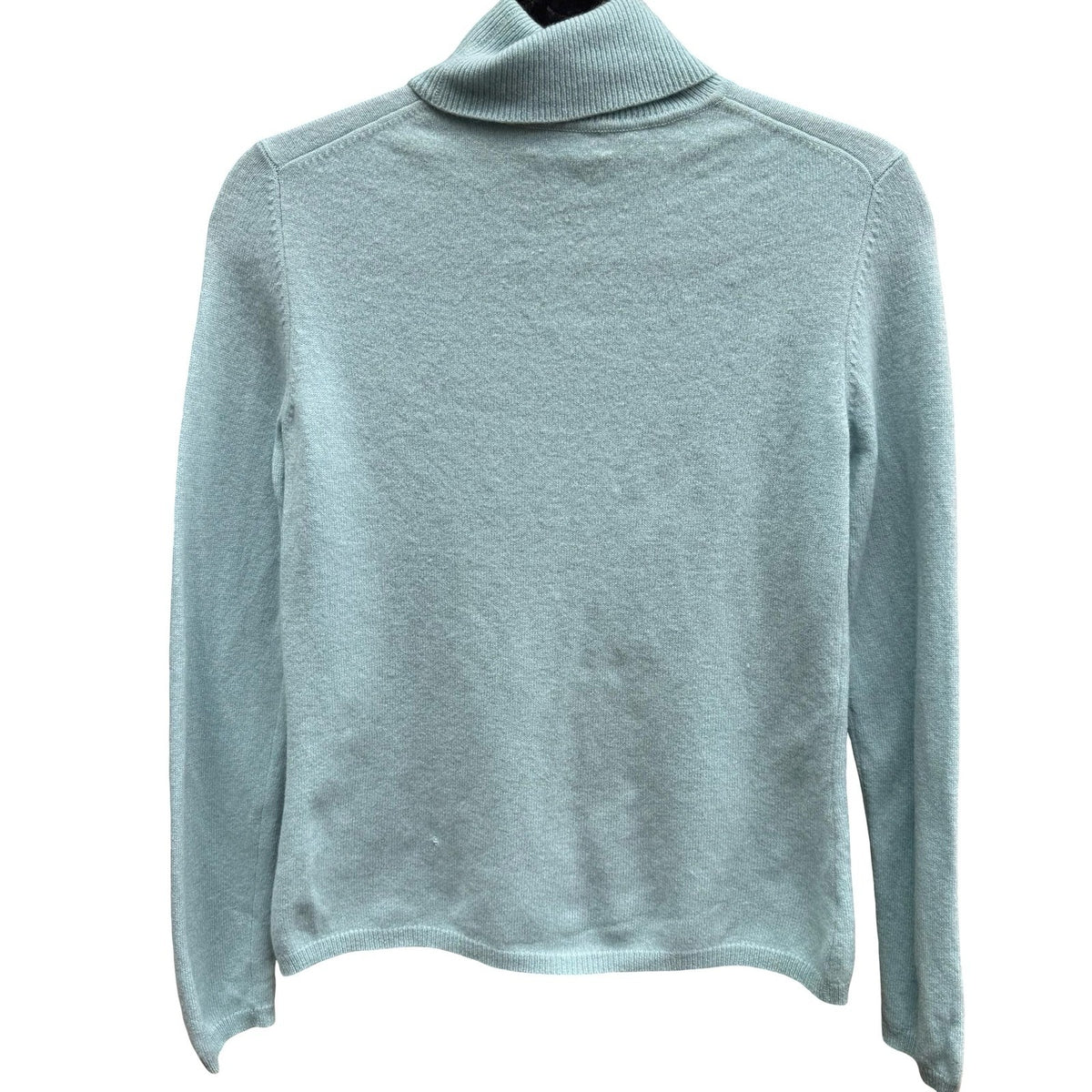 Charter Club 100% Cashmere Minimalist Preppy Turtleneck Sweater Pastel Blue S
