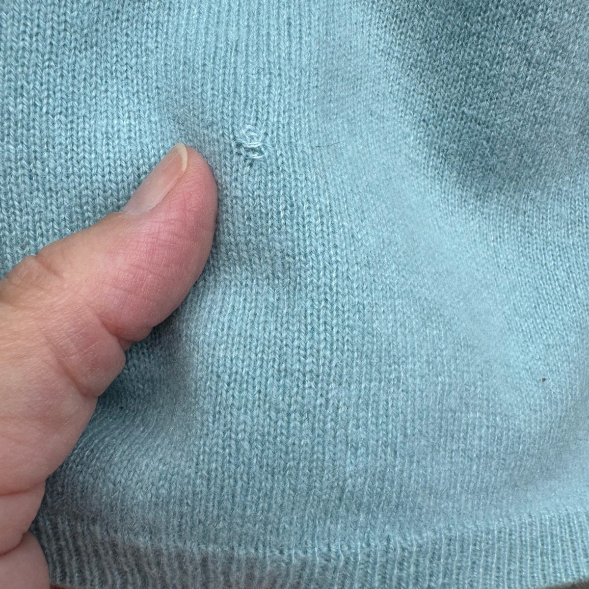Charter Club 100% Cashmere Minimalist Preppy Turtleneck Sweater Pastel Blue S