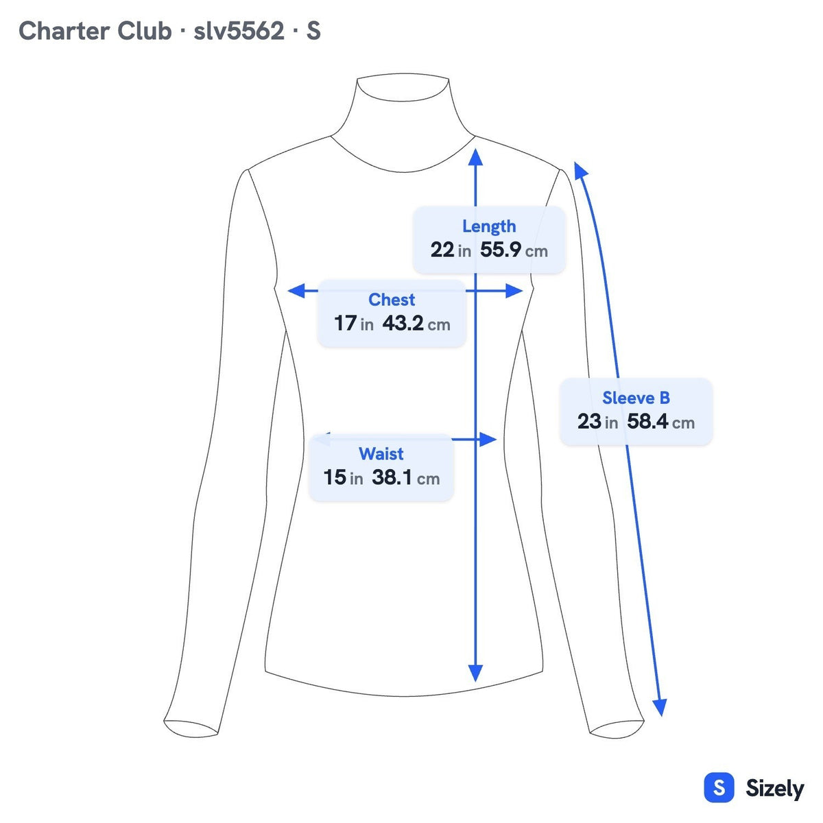 Charter Club 100% Cashmere Minimalist Preppy Turtleneck Sweater Pastel Blue S