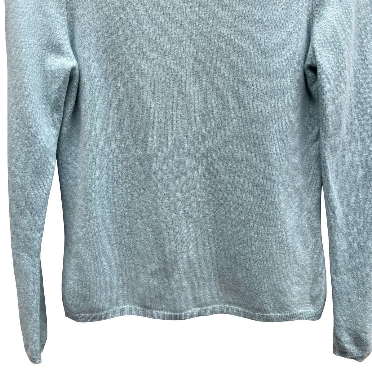 Charter Club 100% Cashmere Minimalist Preppy Turtleneck Sweater Pastel Blue S