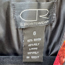 Switch Donna Rae Sportswear Womens Black Burgundy Paisley Chenille Stripe Blazer Size 6 3 image