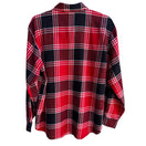 Switch Monterey By Koret Vintage Red Black Plaid Button Down Textured Flannel Shirt XL 2 image