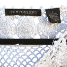 Switch Tomfoolery Crochet Boho Festival Open Knit Long Sleeve Sheer White Blouse L New 2 image