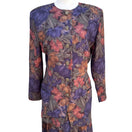 Switch Toni Garment CC Magic Vintage Floral Button Up Pleated Jewel Tone Blazer Skirt S 2 image