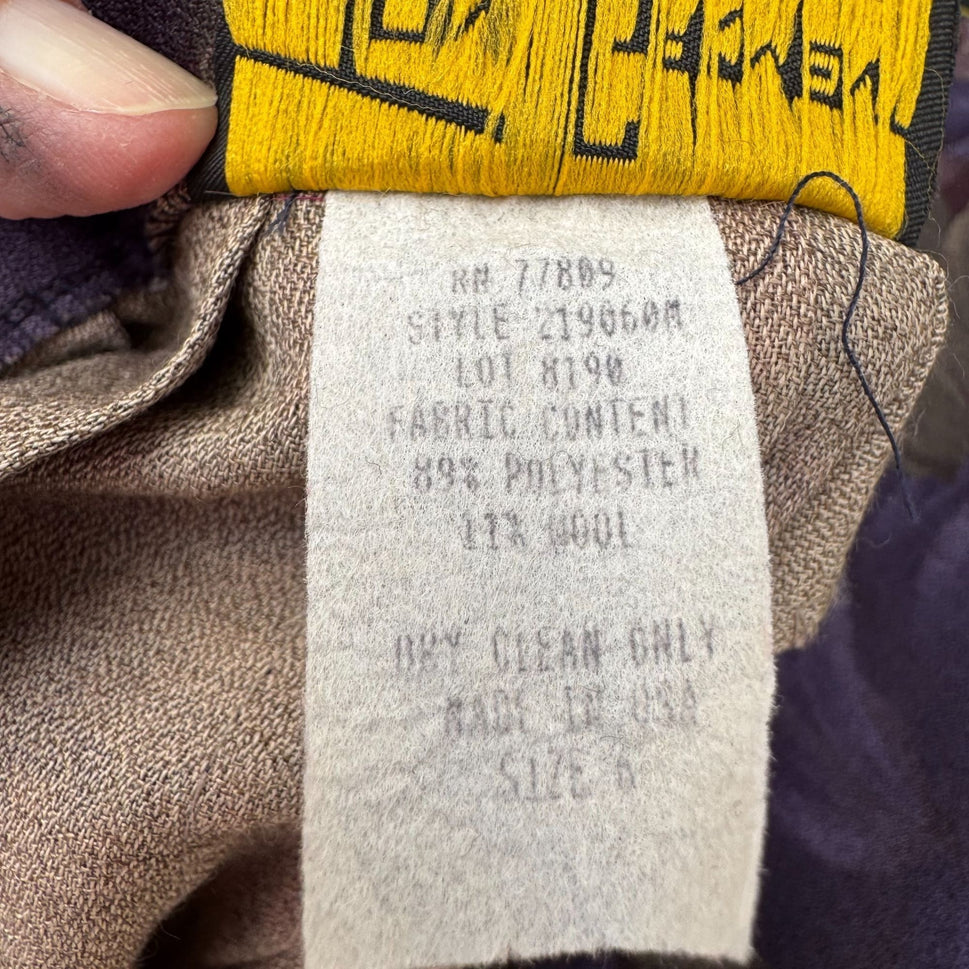 Toni Garment CC Magic Vintage Floral Button Up Pleated Jewel Tone Blazer Skirt S