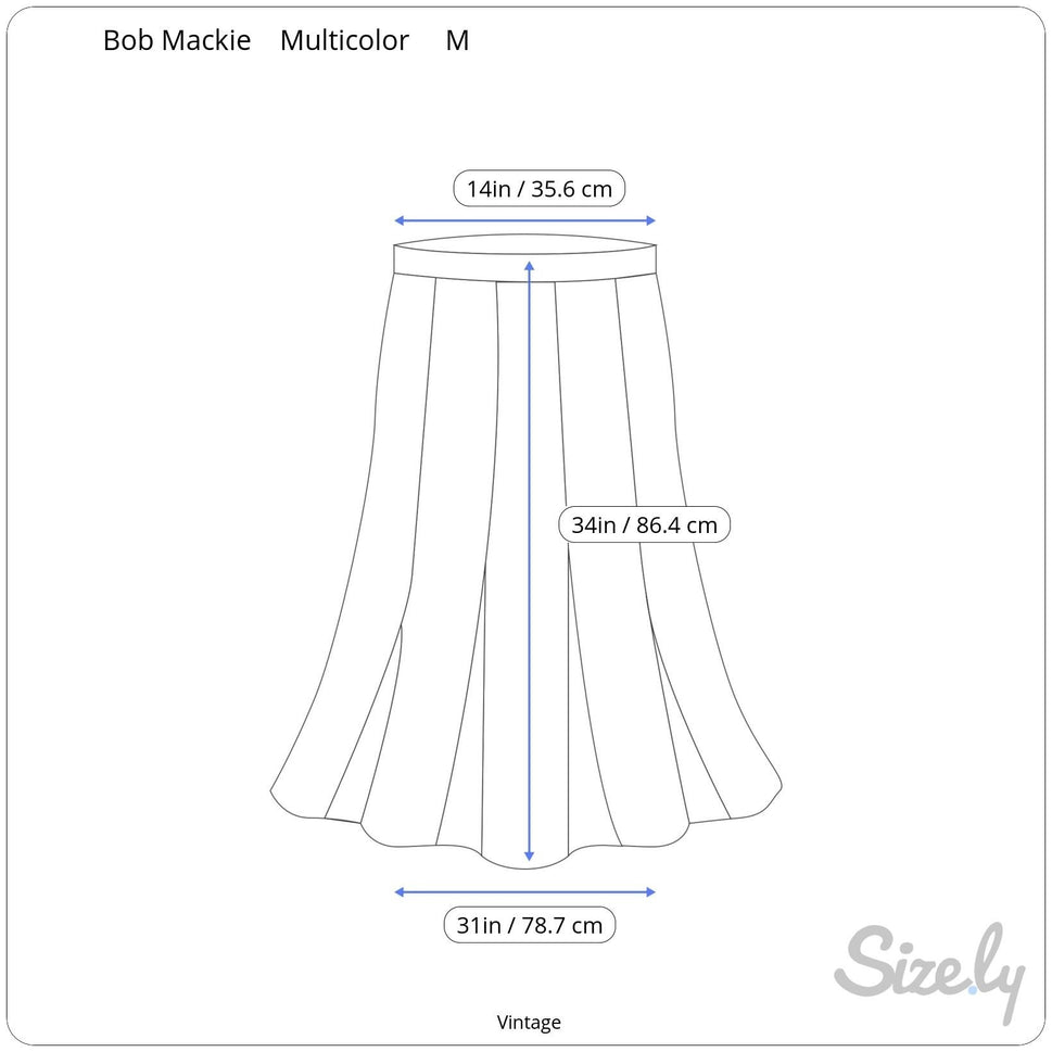 Bob Mackie Wearable Art Vintage Colorful Cat Face Printed Jersey Maxi Skirt M