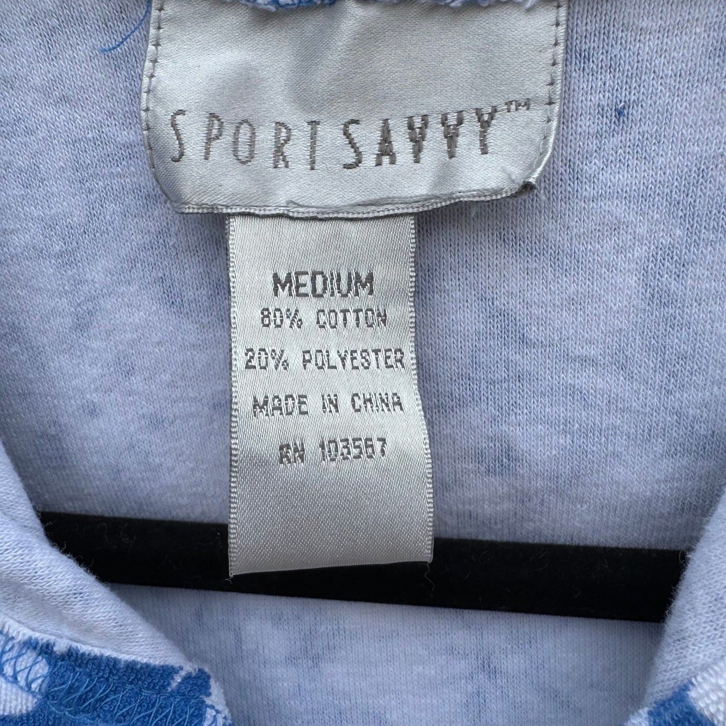 Sport Savvy Womens M Blue Floral Pool Beach Terry Cloth Zip Up Short Sleeve Hood