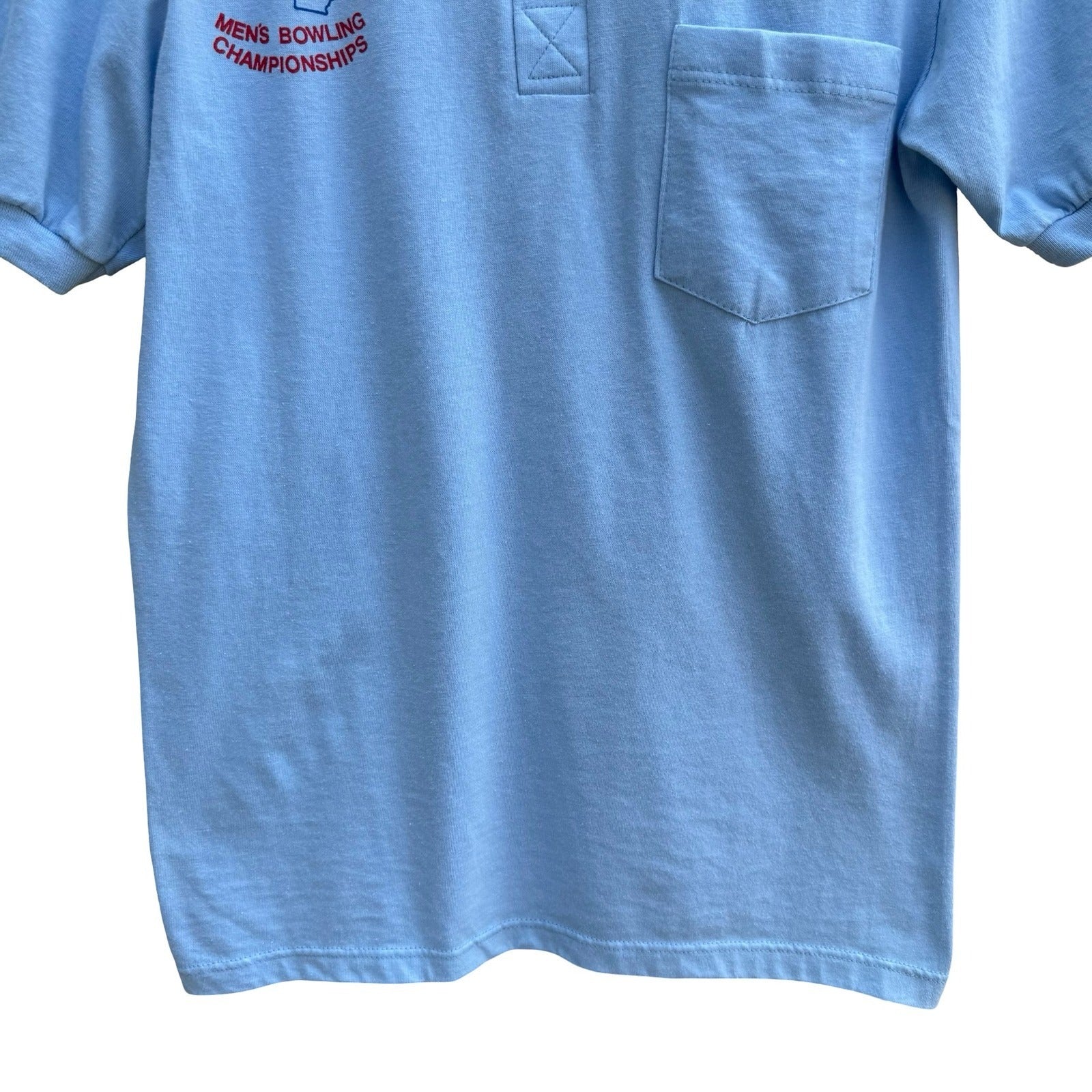 Vintage 90s Stedman San Gabriel Valley Bowling Championship Polo Shirt Americana