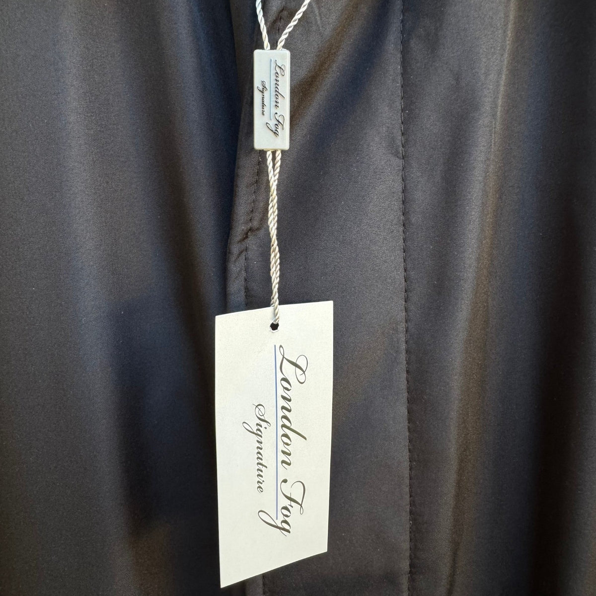 London Fog Signature Car Coat Detachable Liner Wool Collar Black Mens 40S NEW