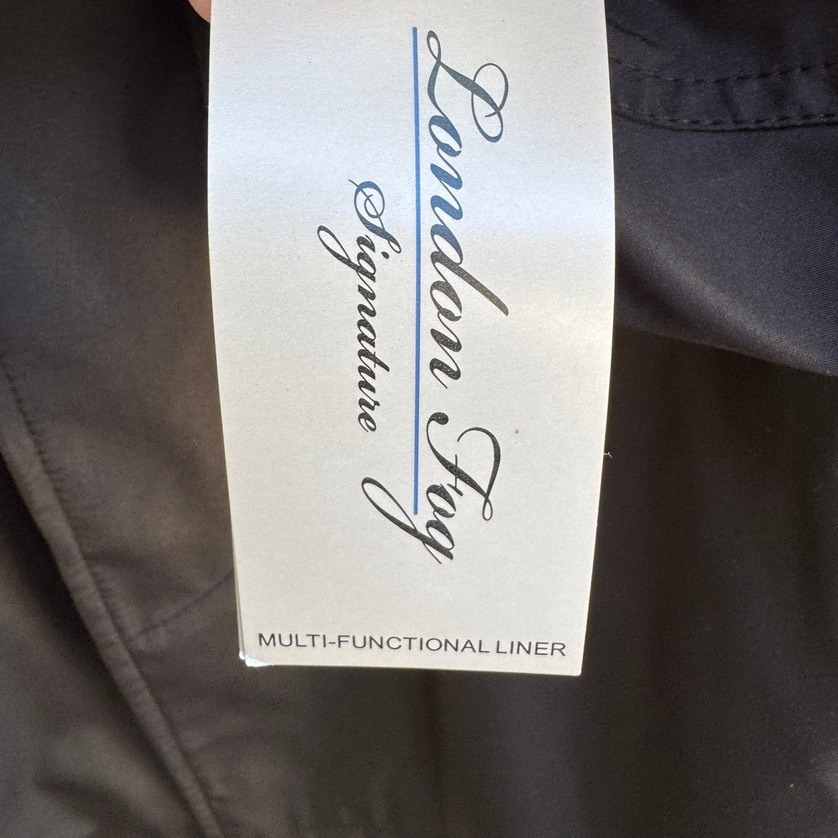 London Fog Signature Car Coat Detachable Liner Wool Collar Black Mens 40S NEW