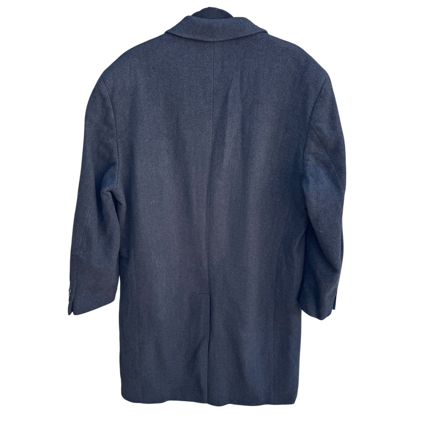 Lauren Ralph Lauren Mens Charcoal Overcoat Wool Cashmere Blend Woven In Italy XL