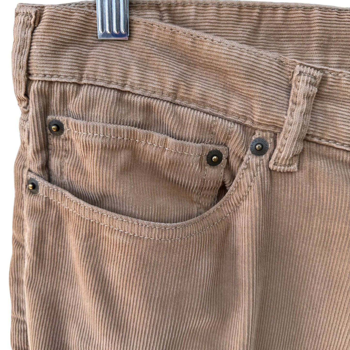 Dockers Mens Y2K Straight Fit Beige Stretch Rugged Outdoor Corduroy Pants 32x29