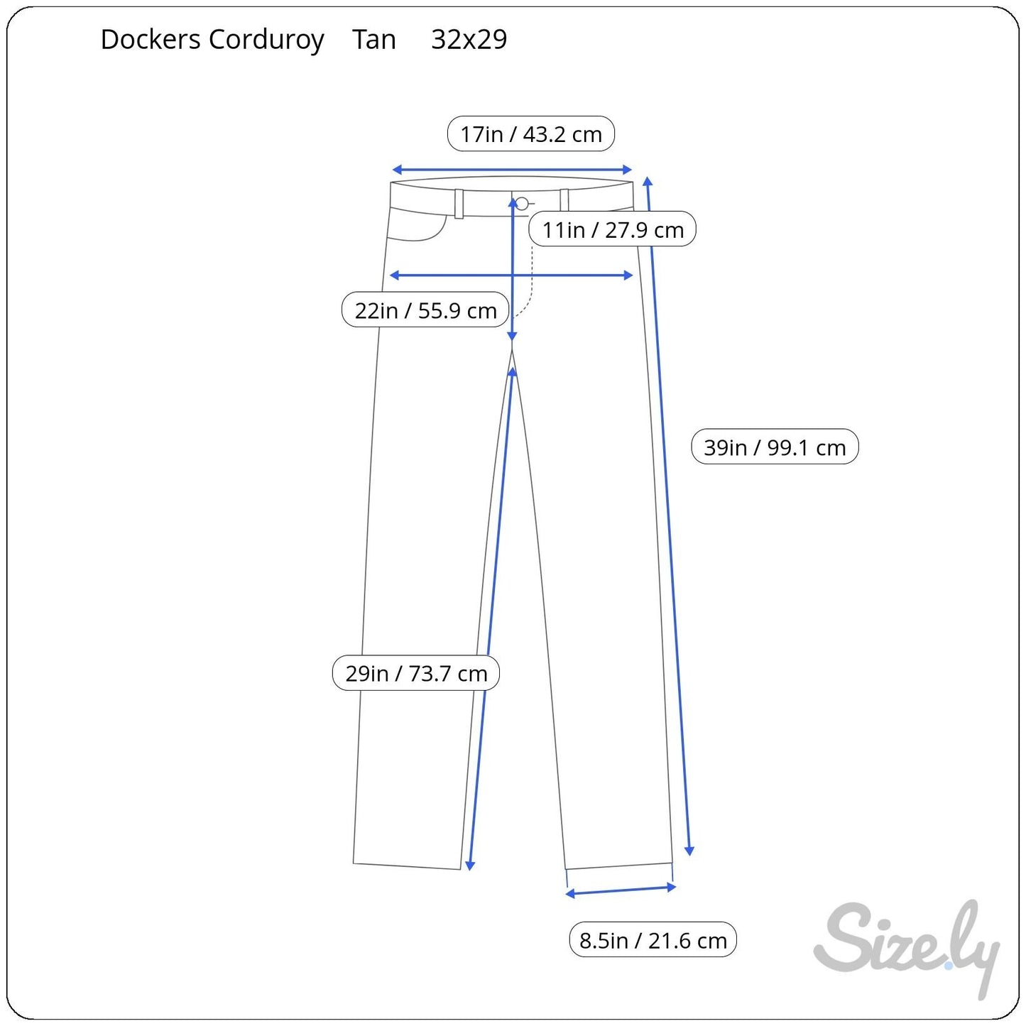 Dockers Mens Y2K Straight Fit Beige Stretch Rugged Outdoor Corduroy Pants 32x29