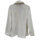 Switch Stephanie Seymour Cream Fleece Spa Robe Womens Medium NWT Shawl Collar Pockets 3 image