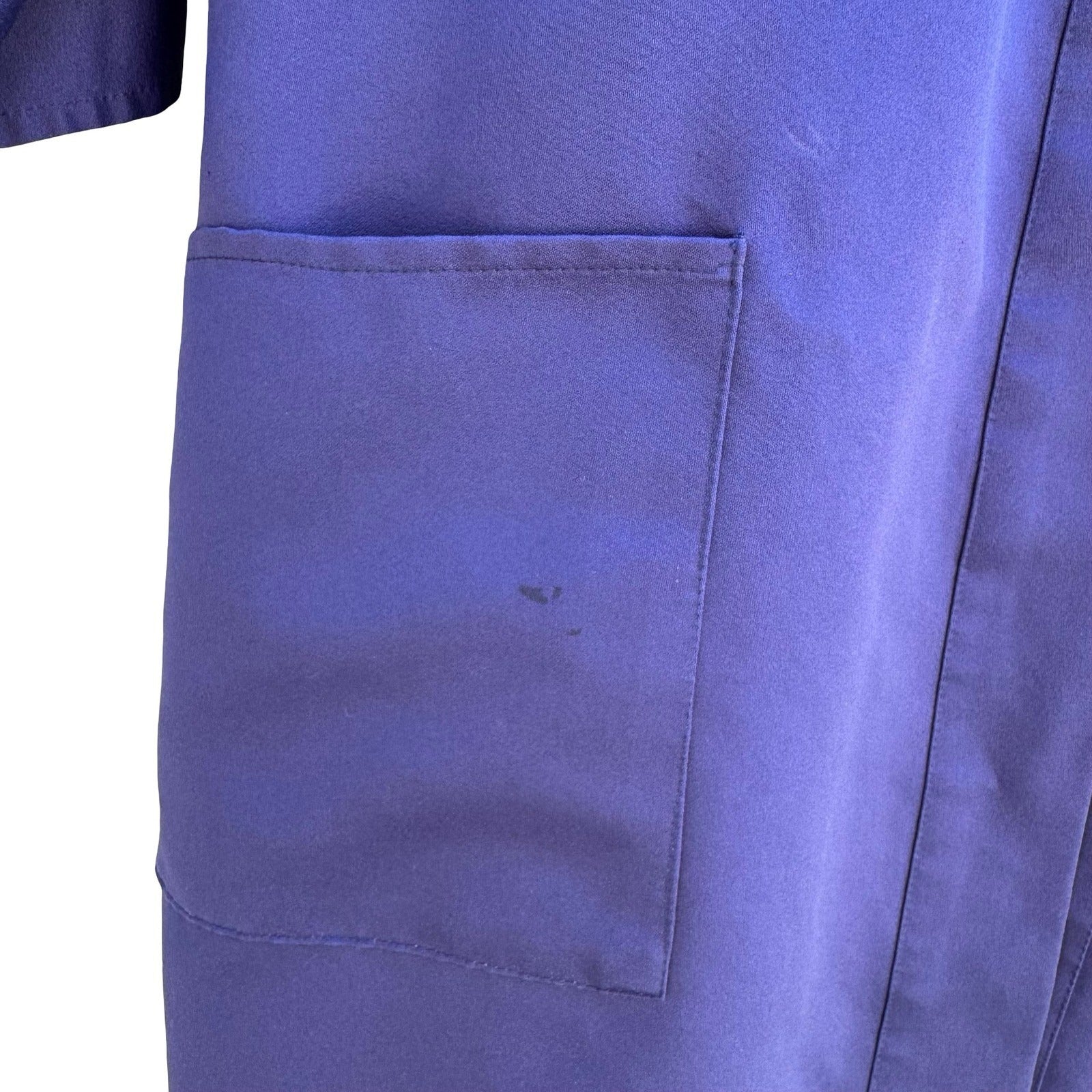 Vintage Lida Purple Kimono Haori Robe Kanji Embroidery Japanese Longevity OS