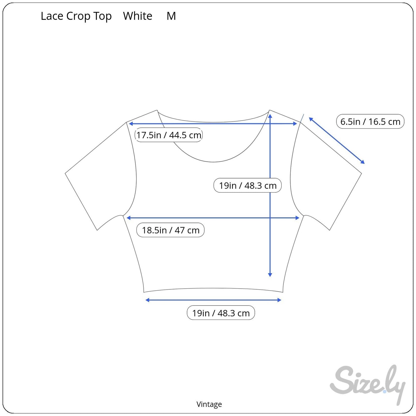 Vintage Y2K Womens Babydoll Ivory Stretch Lace Short Sleeve Semi Sheer Crop Top