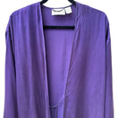 Switch Victorias Secret Vintage Gold Label 100% Silk Robe Purple Kimono Loungewear P/S 3 image