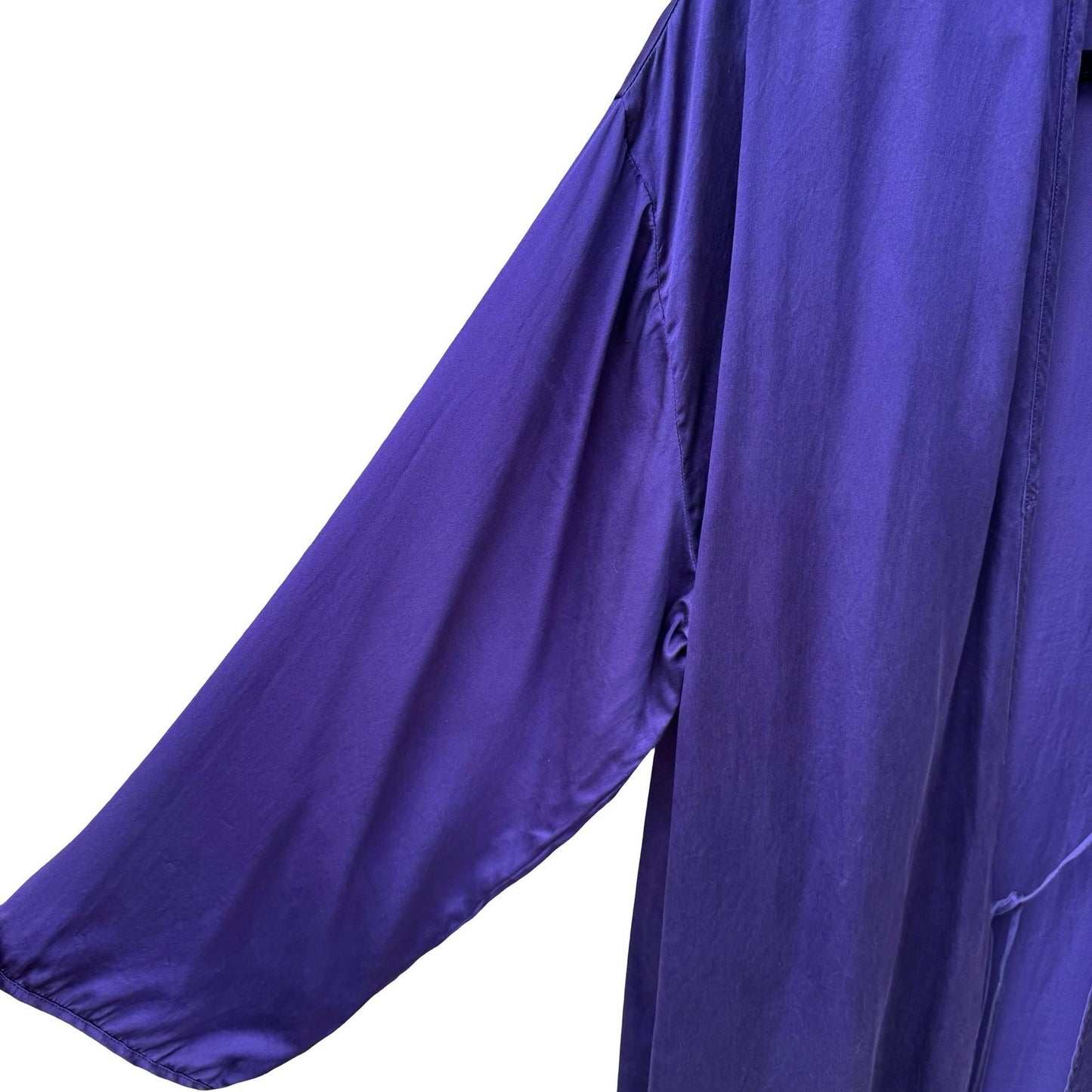 Victorias Secret Vintage Gold Label 100% Silk Robe Purple Kimono Loungewear P/S