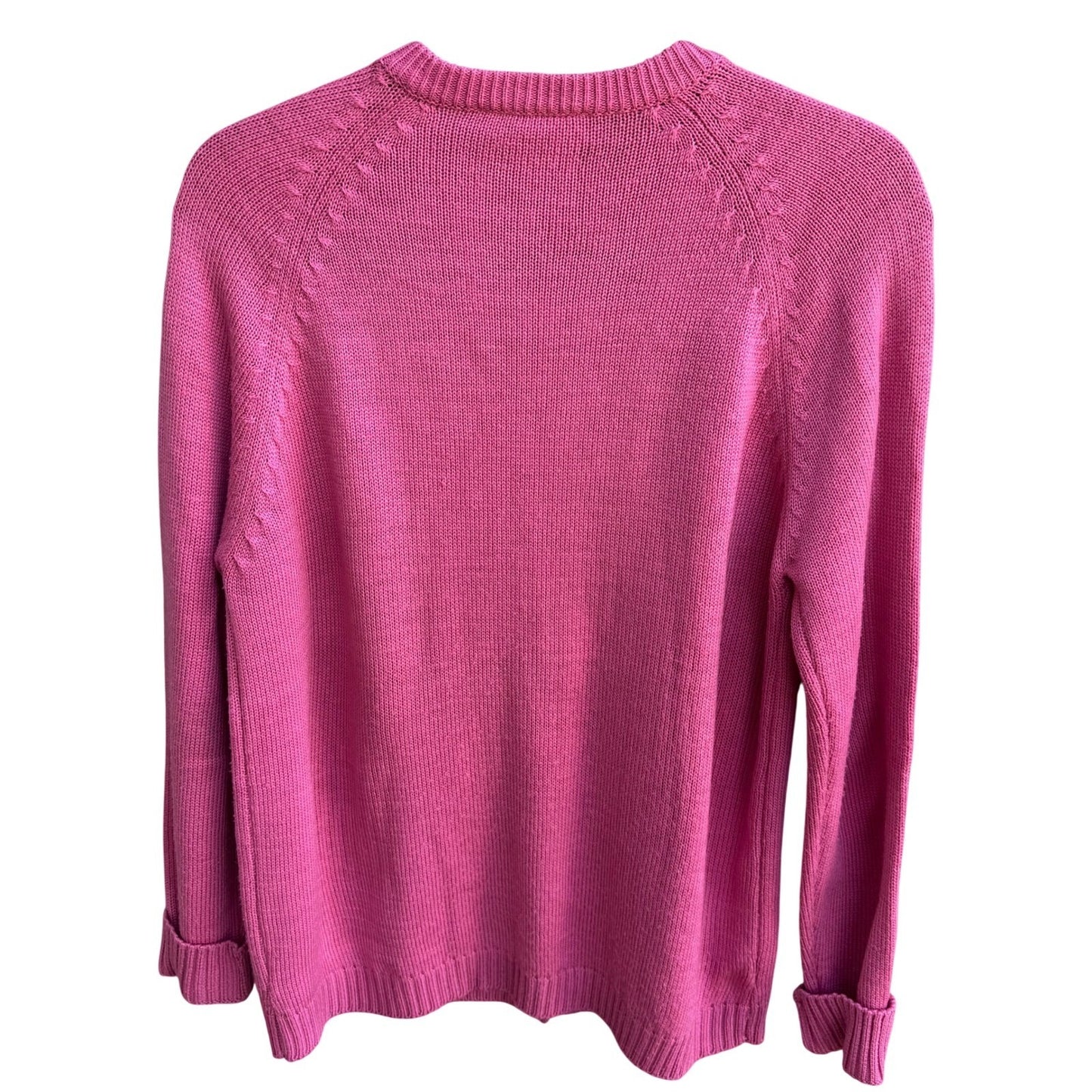 Robinsons Vintage 50s 60s Pink Cardigan Sweater Acrylic Raglan Button Front XL